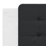 Bed Frame with LED without Mattress "Zadar" White and Black 180x200 cm 3214130