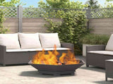 Fire Pit Black 100 x 100 x 28 cm Steel 858998