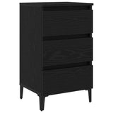 Bedside Cabinet Black Oak 40 x 35 x 69 cm Engineered Wood 862580