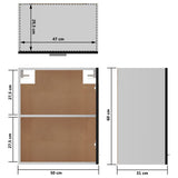 Hanging Cabinet Lyon Black 50x31x60 cm Engineered Wood 801261