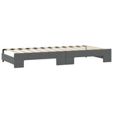 Daybed with Trundle and Drawers Dark Grey 90x190 cm Fabric 3197712
