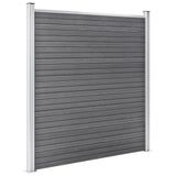WPC Fence Set 2 Square 1 Slanted 446x186 cm Grey 3053234