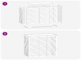 Air Conditioner Cover Silver 110 x 50 x 105 cm Stainless Steel 8014119
