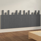 Wall Headboard Grey 204x3x80 cm Solid Wood Pine 824780