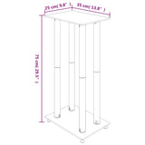 Speaker Stands 2 pcs Black&Silver Tempered Glass 4 Pillars Design 51818