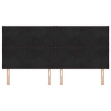 Headboard Height Adjustable with Headboard Black 200 cm Velvet 3337960