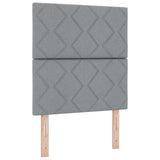 Box Spring Bed with Headboard Light grey 80 x 200 cm Fabric 3339651