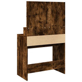 Dressing Table with LED Smoked Oak 80x41x134.5 cm 848189