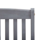 Outdoor Chair Set of 4 Grey Solid Acacia wood Standard Foldable 46334
