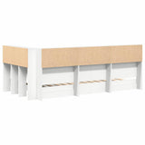 Bookcase Bed with Headboard White 75 x 190 cm Engineered wood 3335754