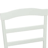 Dining Chair 2 pcs White and Grey Solid Rubber Wood 42020496