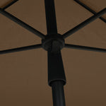Garden Parasol with Pole 210x140 cm Taupe 315546