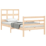 Bed Frame without Mattress Single Solid Wood 3194796