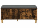 Hall Bench with Cushion with Storage Smoked Oak 80 x 38 x 46 cm 891532