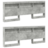 Bookcase Bed Concrete grey 180 x 200 cm Engineered wood 3335746