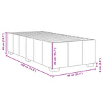 ZNTS Bed Frame without Mattress Dark Grey Single Fabric 3284867
