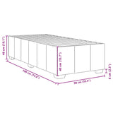 ZNTS Bed Frame without Mattress Dark Grey Single Fabric 3284867