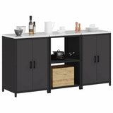 Kitchen Storage Set HATTEM 3 pcs Black Cold-rolled Steel 3392694