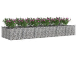 Gabion Raised Bed 2 pcs Silver 3422219