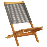 Garden Chairs 2 pcs Grey Solid Wood Acacia and Polypropylene 367688