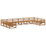 Outdoor Sofa Set 10 pcs Natural Solid Acacia Wood 3382927