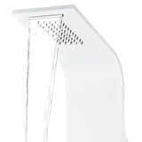 Shower Panel Unit Aluminium 20x44x130 cm White 142995