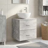 Wall-Mounted Sink Vanity Concrete Grey 49.5 x 35 x 63 cm 890257