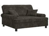 XXL Armchair with Cushions Dark brown 1.5 Lines Fabric 42043500