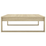 ZNTS Coffee Table Sonoma Oak 100x100x35 cm Engineered Wood 808633