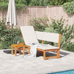 Sun Lounger Reclining Brown 200 x 57 x 75cm Solid Acacia wood 4108111