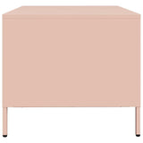 ZNTS Coffee Table Pink 101.5x50x43.5 cm Cold-rolled Steel 851275