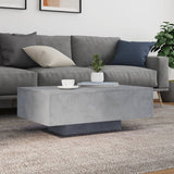 Coffee Table with LED Lights Concrete Grey 85x55x31 cm 836612