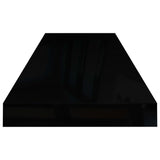 Floating Wall Shelves 4 pcs High Gloss Black 80x23.5x3.8 cm MDF 323774
