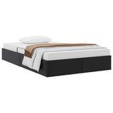 Storage Bed with Mattress Black 120 x 200 cm Faux leather 3369941