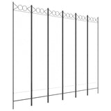 6-Panel Room Divider White 240x200 cm Fabric 350158