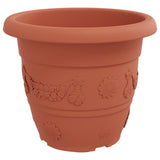 Plant Pots 6 pcs Brick Red 34 x 28 cm Plastic 3403273