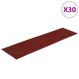 Stair Mats Self-adhesive 30 pcs 76x20 cm Bordeaux Red Rectangular 3365725