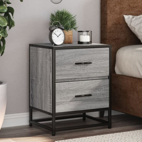 ZNTS Bedside Cabinets 2 pcs Grey Sonoma 40x31x50 cm Engineered Wood 848681