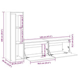 TV Cabinets 3 pcs White Solid Wood Pine 3100120