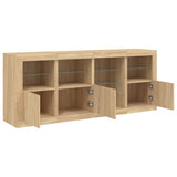 Sideboard with LED Lights Sonoma Oak 164x37x67 cm 3209053