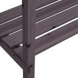 Plant Table with Shelf Grey 78x38x82.5 cm Solid Wood Fir 156351