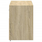 TV Wall Cabinet with LED Lights Sonoma Oak 100x31x45 cm 852336