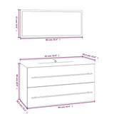 3 Piece Bathroom Furniture Set Sonoma Oak 3152850