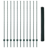 Welded Wire Fence 25 x 1.6 m PVC-Coated Steel Green 3336732