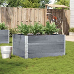 ZNTS Garden Planter Grey 120x80 cm Solid Wood Pine 3295425