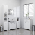 ZNTS 4 Piece Bathroom Furniture Set White 3071711