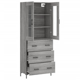 Highboard Grey Sonoma 69.5x34x180 cm Engineered Wood 3198407