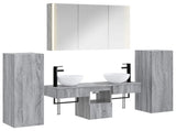 Bathroom Furniture Set 6 pcs Grey Sonoma 3407124