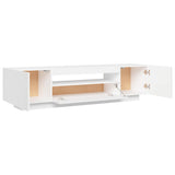 TV Cabinet with LED Lights White 160x35x40 cm 804427