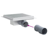 Dot Shower Drain Silver 20 x 20 cm Stainless Steel 304 42015935